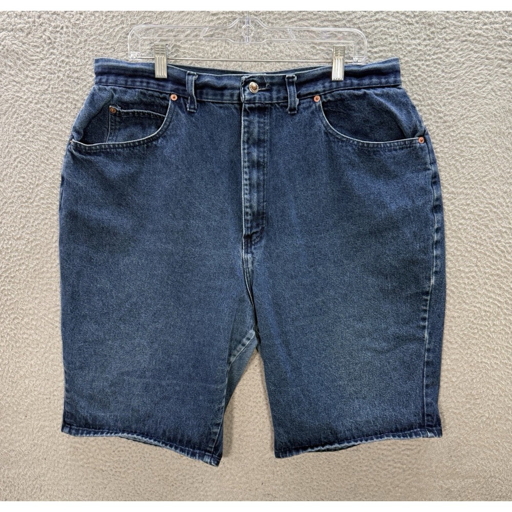 Vintage Venezia Shorts Womens 22 Blue Denim High Rise Bermuda Made In USA 90s